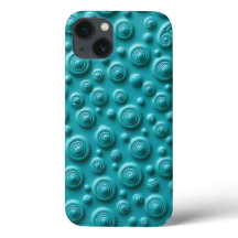 ティールスパイラルテクスチャiPhoneケース クールなデザイン