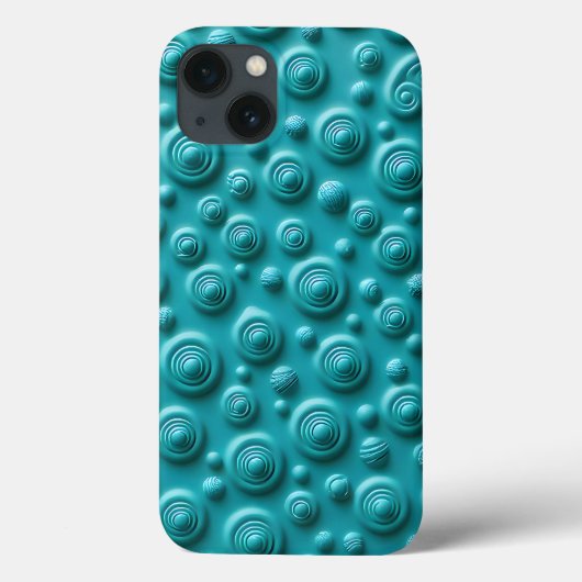 ティールスパイラルテクスチャiPhoneケース クールなデザイン Case-Mate iPhoneケース (裏面)