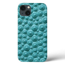 ティールスパイラル柄iPhoneケーススタイリッシュな見た目