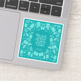 ティールフローラルジェーンオースティン本の引用 シール