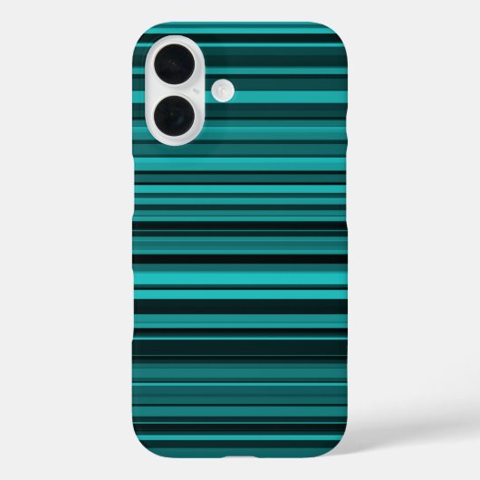 ティールブラックストライプ iPhone Case-Mate iPhoneケース (裏面)