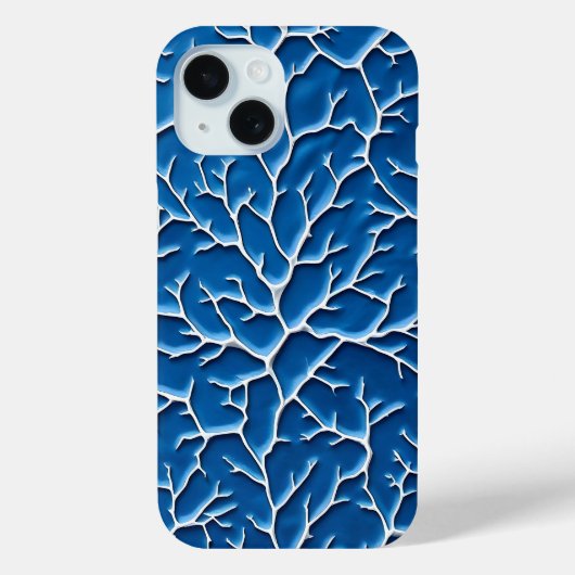 ティールブランチテクスチャーiPhoneケース モダンなデザイン Case-Mate iPhoneケース (裏面)