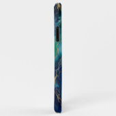 ティールブルーの深海:青と緑の抽象的な海洋アート Case-Mate iPhoneケース (裏面/右)