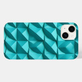 ティールブルーのiPhoneケース ミニマリスト3Dデザイン トレンディ Case-Mate iPhoneケース (裏面 (横))