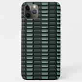 ティールブルーグリーンの工業風ステンレス鋼アート Case-Mate iPhoneケース (裏面)