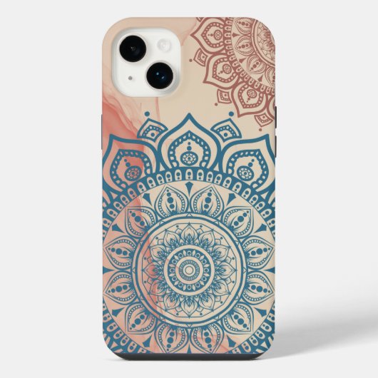 ティールマンダラ iPhoneケース (裏面)