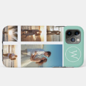 ティールモノグラム 5枚フォトコラージュ Case-Mate iPhoneケース (裏面(横))