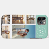 ティールモノグラム 5枚フォトコラージュ Case-Mate iPhoneケース (裏面(横))