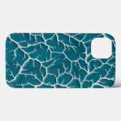 ティールライトニングテクスチャiPhoneケースデザイン Case-Mate iPhoneケース (裏面 (横))