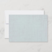 ティール色のヴィンテージ・ダマスク柄結婚式RSVP 出欠カード (裏面)