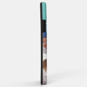 ティール色の家族写真コラージュ 4枚 Case-Mate iPhoneケース (裏面/右)