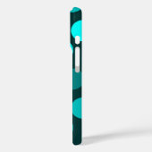 ティール色の水玉トライオ Case-Mate iPhoneケース (裏面 / 左)