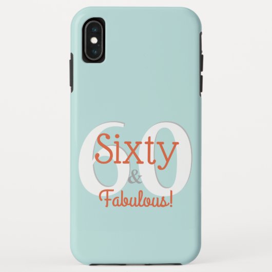 ティール+オレンジの華やか60歳の誕生日おめでとう Case-Mate iPhoneケース (裏面)