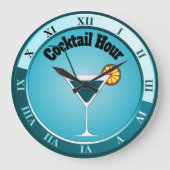 ティール カクテルタイム バークロック ラージ壁時計 (正面)