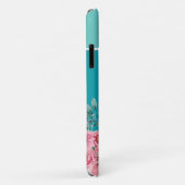 ティール |カラーブロックモノグラムフローラケースマット Case-Mate iPhoneケース (裏面/右)