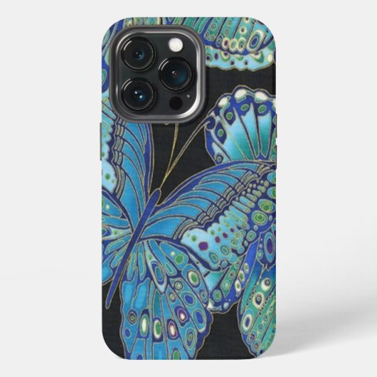 ティール・バタフライ iPhoneケース (裏面)