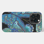 ティール・バタフライ iPhoneケース (裏面横)