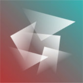 ティール+バーガンディ+ホワイト シール (正面)