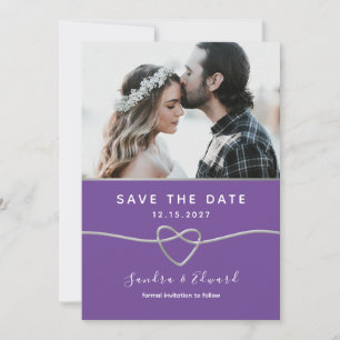 ティール+パープルの結婚式 セーブザデート