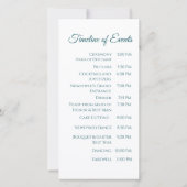 ティール&ブロッシュシルク結婚式プログラム (裏面)