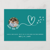 ティール 予算に関する情報写真を選択する日付を保存する ポストカード (正面)