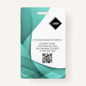 ティール |病院医療従事者写真IDバッジ バッジ (裏面)