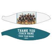 ティール(緑がかった色)ありがとうコーチのチーム名の写真 バスケットボール (パネル)