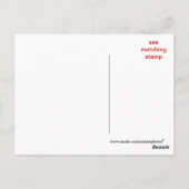 ティール(緑がかった色)ありがとうポストカード – 背景色を変更 ポストカード (裏面)