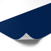 ティール(緑がかった色)いかりオンブルーストライプズ ポスター (角)