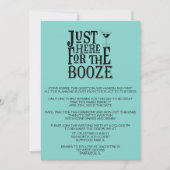 ティール（緑がかった色）おもしろい結婚リハーサルディナー招待状 招待状 (正面)