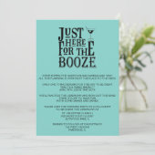 ティール（緑がかった色）おもしろい結婚リハーサルディナー招待状 招待状 (スタンド正面)