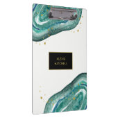 ティール(緑がかった色)およびのどの金ゴールドGeode クリップボード (右)