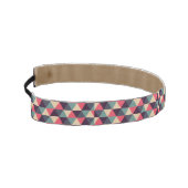 ティール（緑がかった色）およびピンクの三角形パターン アスレチックヘッドバンド (左)