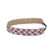 ティール（緑がかった色）およびピンクの三角形パターン アスレチックヘッドバンド (右)