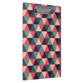 ティール（緑がかった色）およびピンクの三角形パターン クリップボード (右)