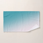 ティール（緑がかった色）および白い勾配 バスタオルセット (ハンドタオル)