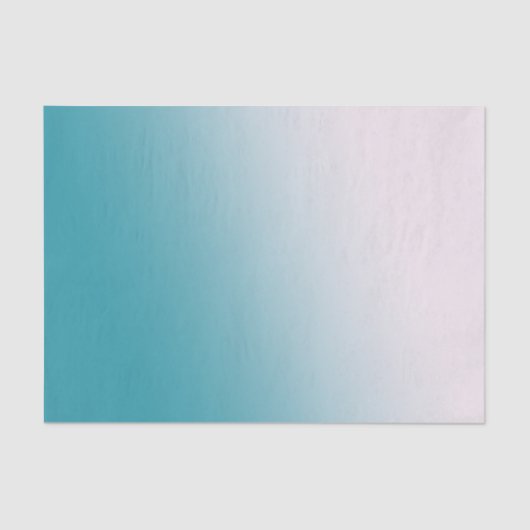 ティール（緑がかった色）および白い勾配 薄葉紙 (正面)