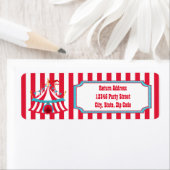 ティール(緑がかった色)および赤ヴィンテージ回路またはカーニバルラベル ラベル (インサイチュ)