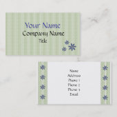 ティール(緑がかった色)および青い名刺のテンプレート 名刺 (正面/裏面)