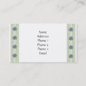 ティール(緑がかった色)および青い名刺のテンプレート 名刺 (裏面)