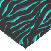 ティール(緑がかった色)および黒いシマウマのストライプのなお祝いのテーブルのランナー ショートテーブルランナー (コーナー)