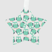 ティール(緑がかった色)お洒落フール オーナメント (裏面)