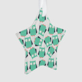 ティール(緑がかった色)お洒落フール オーナメント (正面)