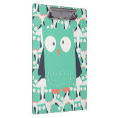 ティール(緑がかった色)お洒落フール クリップボード (右)