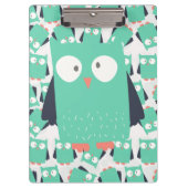 ティール(緑がかった色)お洒落フール クリップボード (正面)