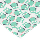 ティール(緑がかった色)お洒落フール ショートテーブルランナー (コーナー)