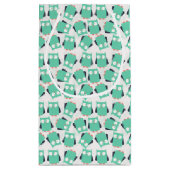 ティール（緑がかった色）お洒落フール スモールペーパーバッグ (裏面)