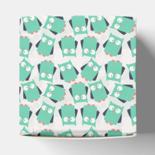 ティール(緑がかった色)お洒落フール フェイバーボックス (上部)