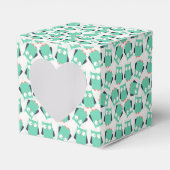 ティール(緑がかった色)お洒落フール フェイバーボックス (正面サイド)