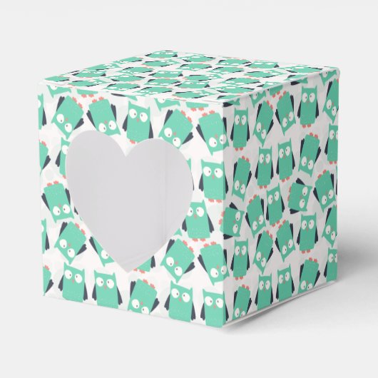 ティール(緑がかった色)お洒落フール フェイバーボックス (正面サイド)